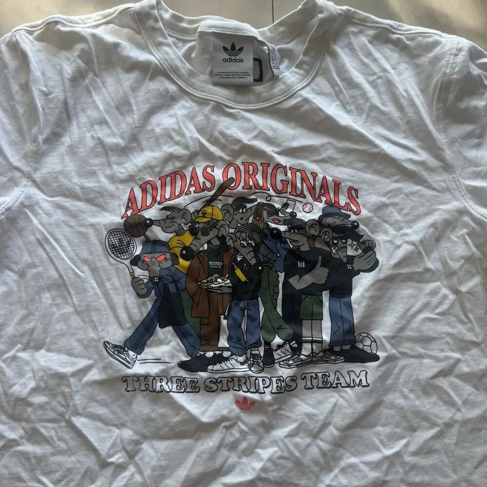 Vintage Adidas Original Three Stripe Team T Shirt